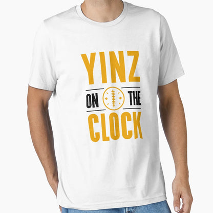 Yinz Clock Football Draft Pittsburgh T-Shirt - Fun Novelty Design Unisex - T-Shirt, Sweatshirt, Hoodie