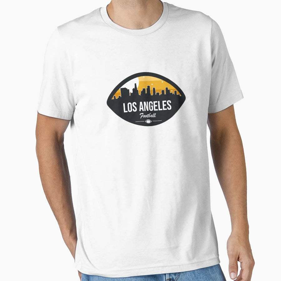 Los Angeles C Football Skyline Badge T-Shirt - Custom Art Print Unisex - T-Shirt, Sweatshirt, Hoodie