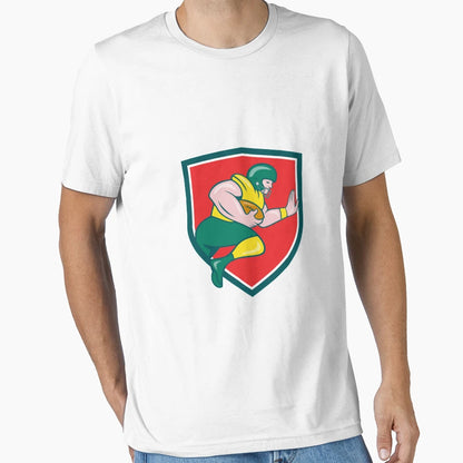 American Football Running Back Charging T-Shirt - Graphic Print Men Women - T-Shirt, Sweatshirt, Hoodie