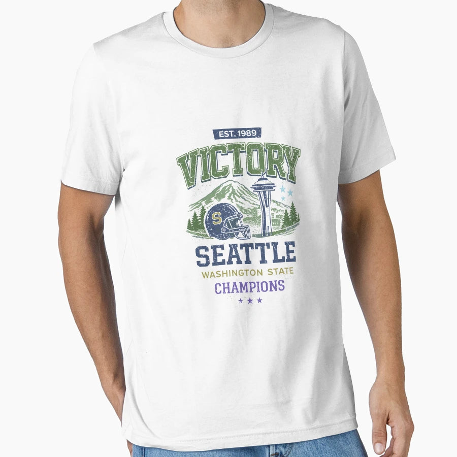 Seattle Victory Football T-Shirt - Graphic Print Men Women - T-Shirt, Sweatshirt, Hoodie