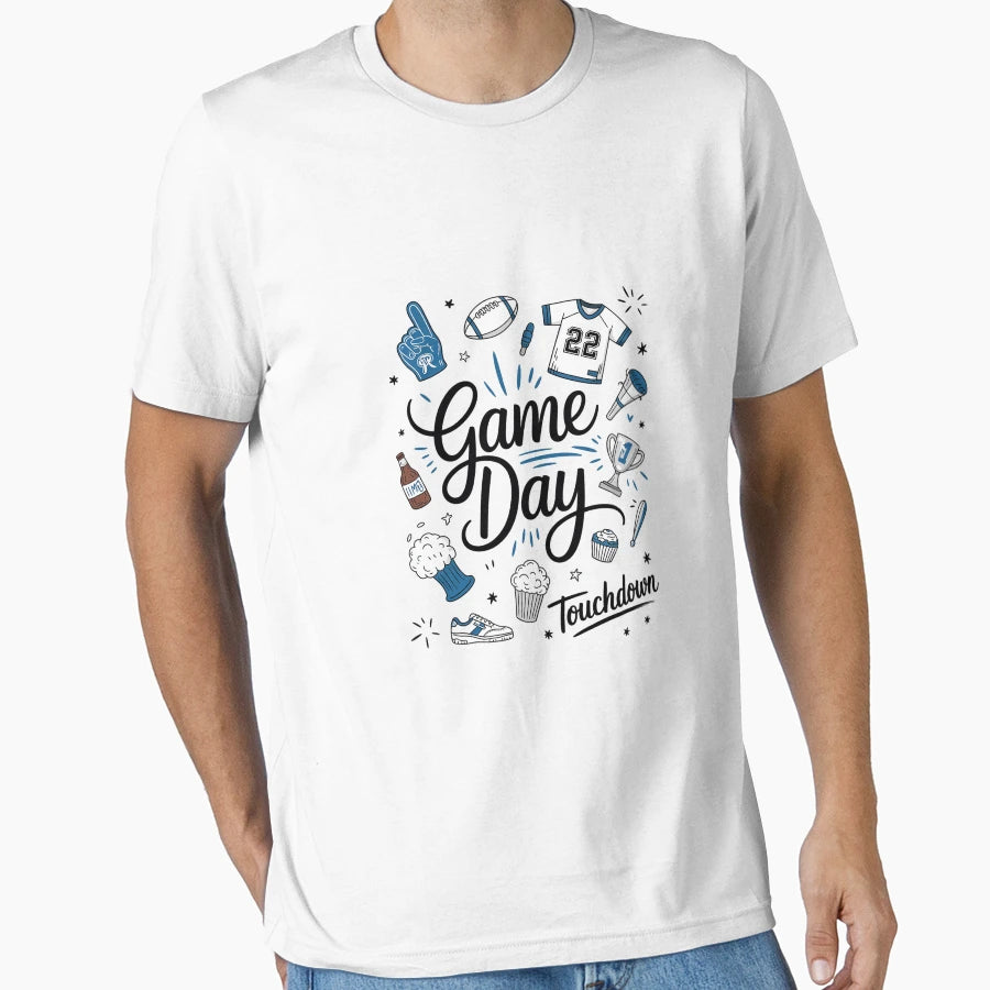 Football Game Day Coquette Bow Touchdown T-Shirt - Unique Graphic Unisex - T-Shirt, Sweatshirt, Hoodie
