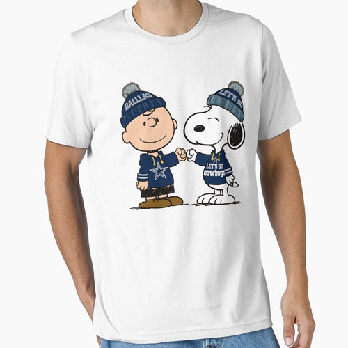 Charlie Brown And Snoopy Nfl T-Shirt - Casual Everyday Wear Men Women - T-Shirt, Sweatshirt, Hoodie
