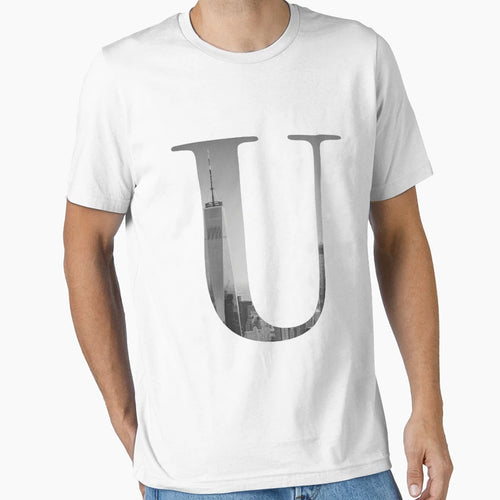 New York Letter U T-Shirt - Trendy Graphic for Adults - T-Shirt, Sweatshirt, Hoodie