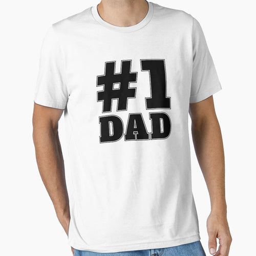 1 Dad Fathers Day T-Shirt - Custom Art Print Men Women - T-Shirt, Sweatshirt, Hoodie