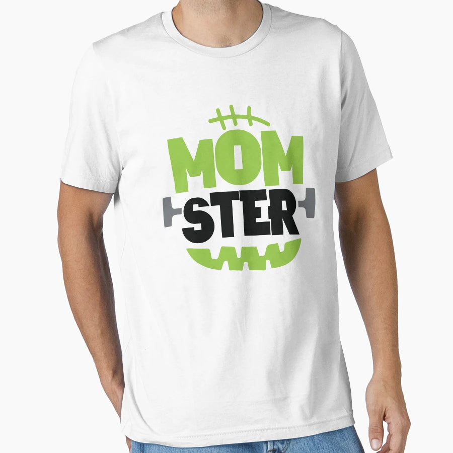 Momster Funny Halloween Mom T-Shirt - Minimalist Print for Adults - T-Shirt, Sweatshirt, Hoodie
