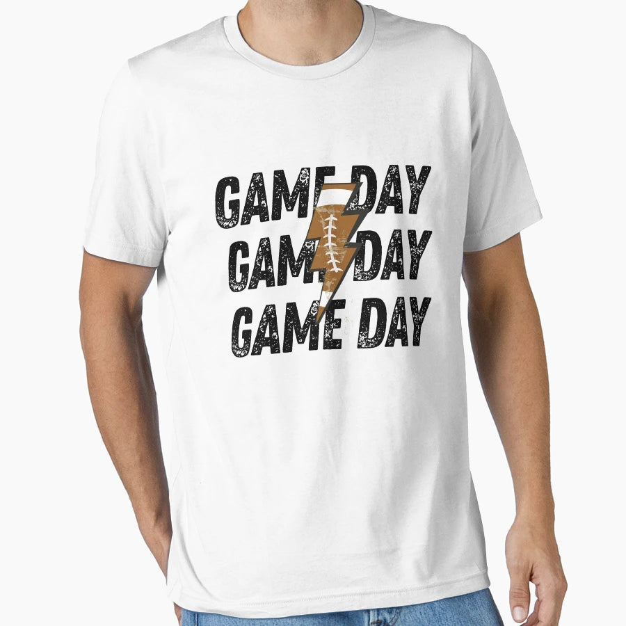 Game Day Lightning Gameday Football T-Shirt - Graphic Print Men Women - T-Shirt, Sweatshirt, Hoodie
