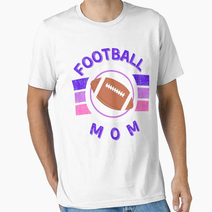 Football Mom Sports Mom Mom Life Purple T-Shirt - Custom Art Print Unisex - T-Shirt, Sweatshirt, Hoodie