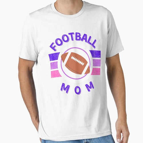 Football Mom Sports Mom Mom Life Purple T-Shirt - Custom Art Print Unisex - T-Shirt, Sweatshirt, Hoodie