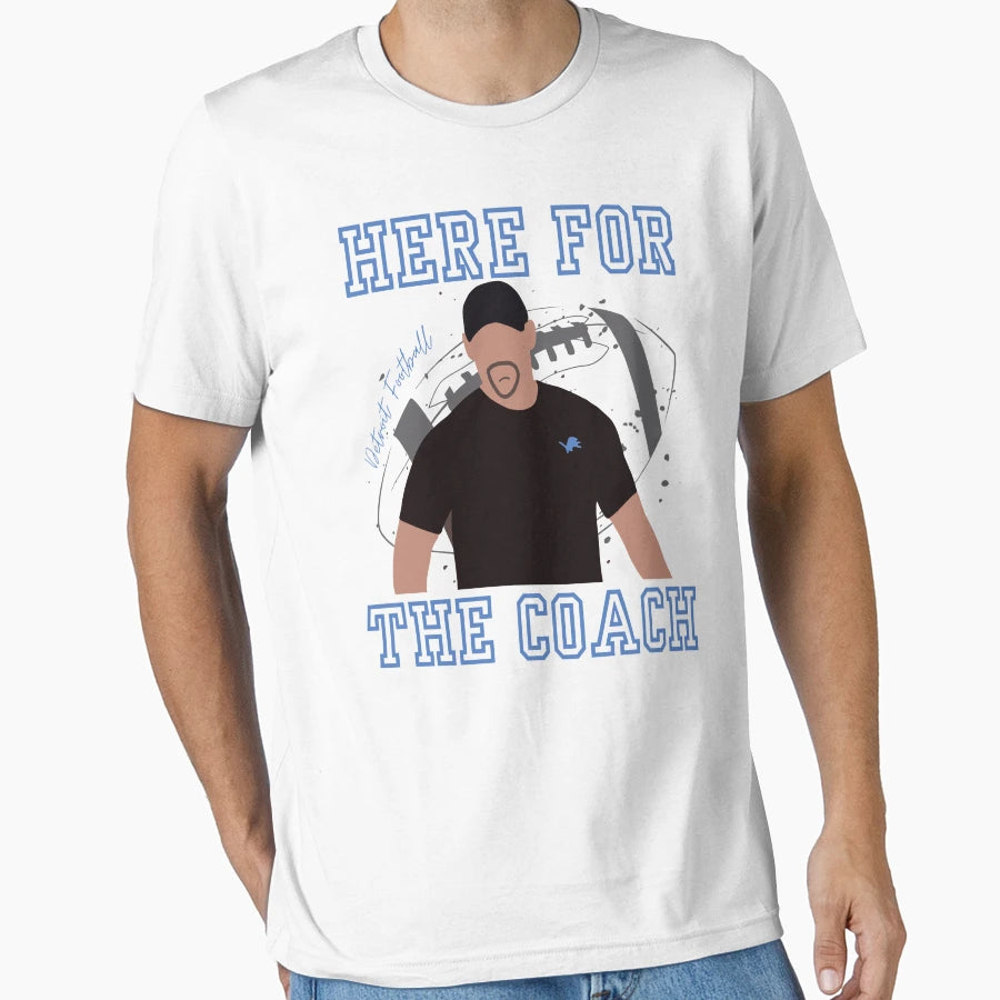 Dan Campbell Here Coach T-Shirt - Trendy Graphic for Adults - T-Shirt, Sweatshirt, Hoodie