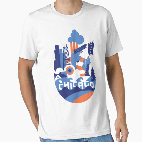 Oh Chicago T-Shirt - Minimalist Print for Adults - T-Shirt, Sweatshirt, Hoodie
