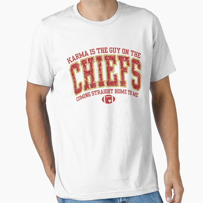 Karma Is Guy Chiefs TK Taylor T-Shirt - Minimalist Print Men Women - T-Shirt, Sweatshirt, Hoodie