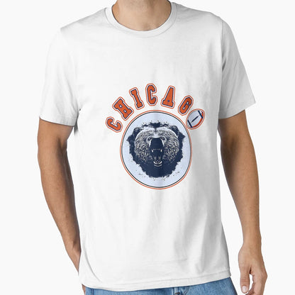 Chicago Football Bear Illinois T-Shirt - Aesthetic Graphic for Adults - T-Shirt, Sweatshirt, Hoodie