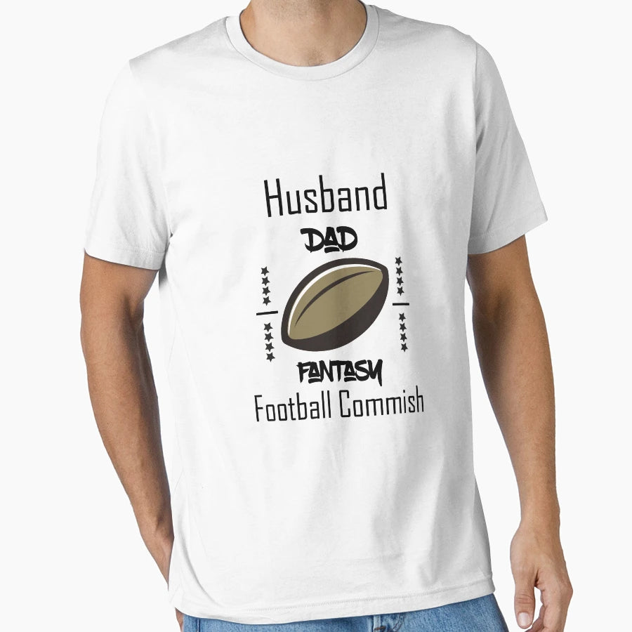 Husband Dad Fantasy Football Commish T-Shirt - Graphic Print for Adults - T-Shirt, Sweatshirt, Hoodie