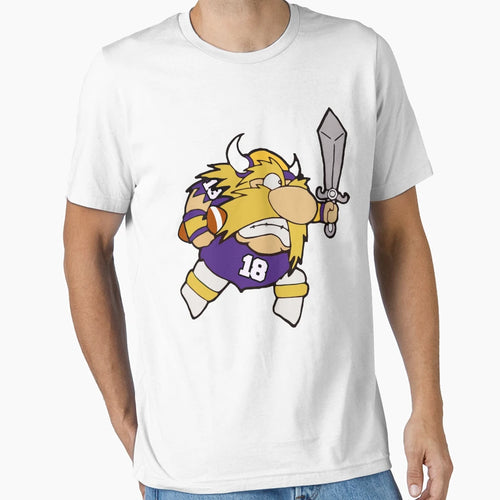 Minnesota Vikings Football Cartoon T-Shirt - Aesthetic Graphic for Adults - T-Shirt, Sweatshirt, Hoodie