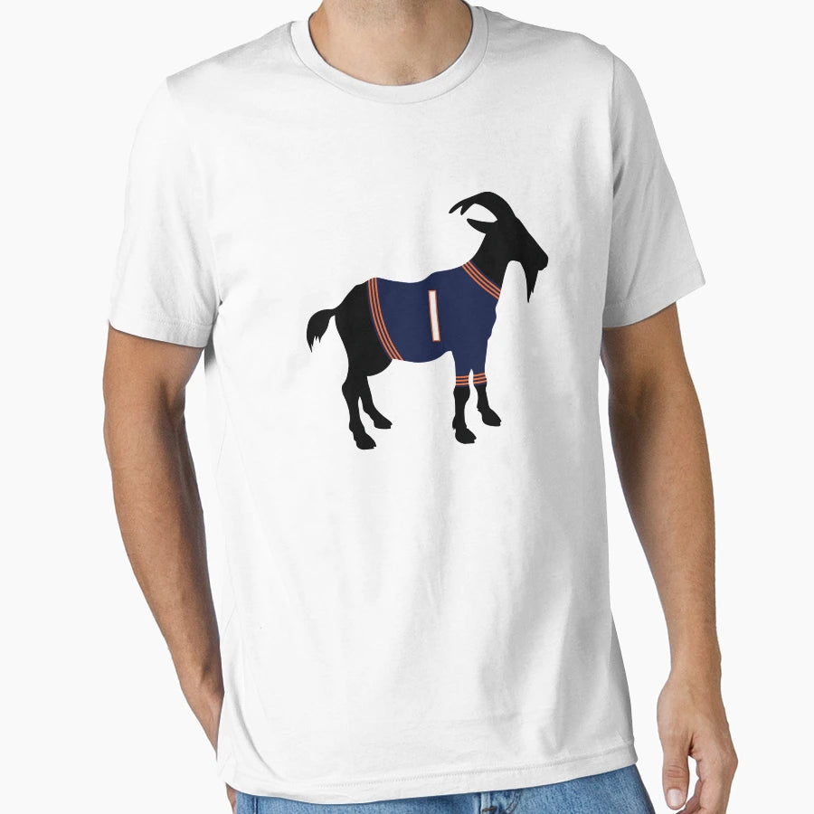 Justin Fields Goat T-Shirt - Novelty Apparel for Adults - T-Shirt, Sweatshirt, Hoodie