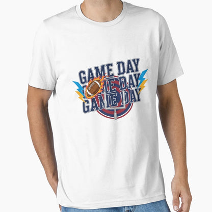 Flaming Football Game Day Varsity High T-Shirt - Trendy Graphic Unisex - T-Shirt, Sweatshirt, Hoodie