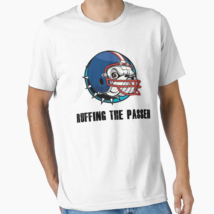 Funny Dog Funny Football Ruffing T-Shirt - Streetwear Style for Adults - T-Shirt, Sweatshirt, Hoodie