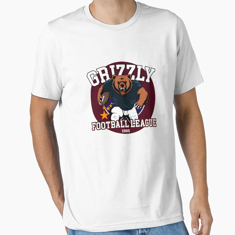 Grizzly American Football League T-Shirt - Aesthetic Graphic Unisex - T-Shirt, Sweatshirt, Hoodie