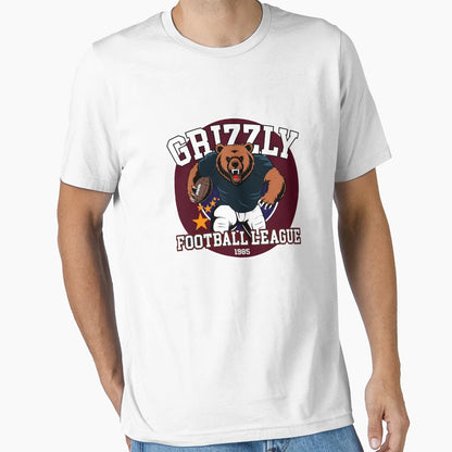 Grizzly American Football League T-Shirt - Aesthetic Graphic Unisex - T-Shirt, Sweatshirt, Hoodie