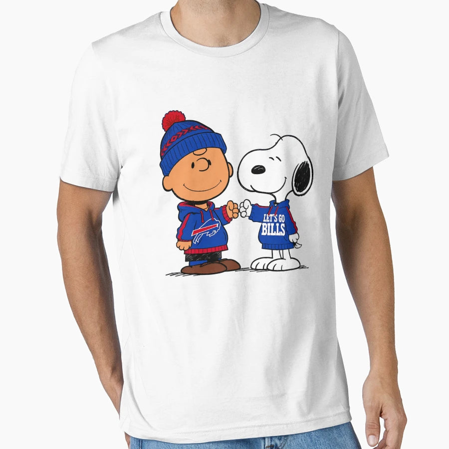 Charlie Brown And Snoopy Buffalo T-Shirt - Aesthetic Graphic for Adults - T-Shirt, Sweatshirt, Hoodie