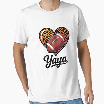 Leopard Football Love Heart Yaya Football T-Shirt - Unique Graphic Unisex - T-Shirt, Sweatshirt, Hoodie