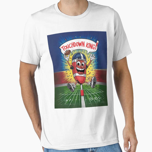 Headline Touchdown King Football End T-Shirt - Unique Graphic for Adults - T-Shirt, Sweatshirt, Hoodie