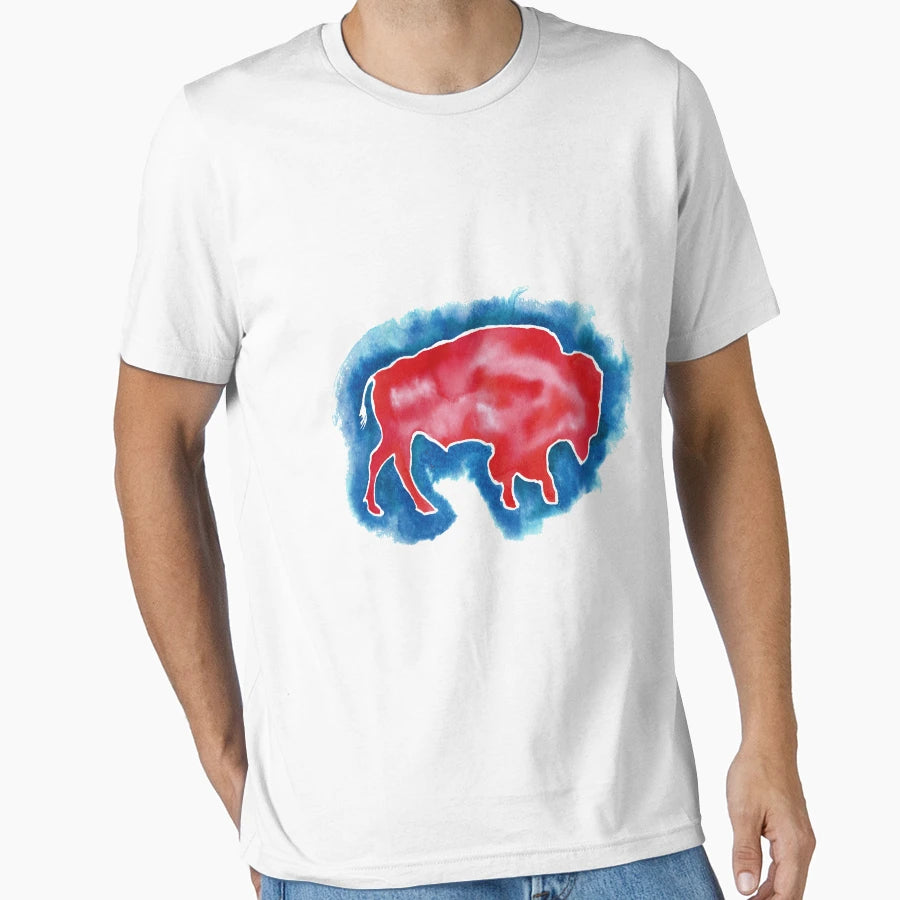 Watercolor Buffalo T-Shirt - Streetwear Style Men Women - T-Shirt, Sweatshirt, Hoodie