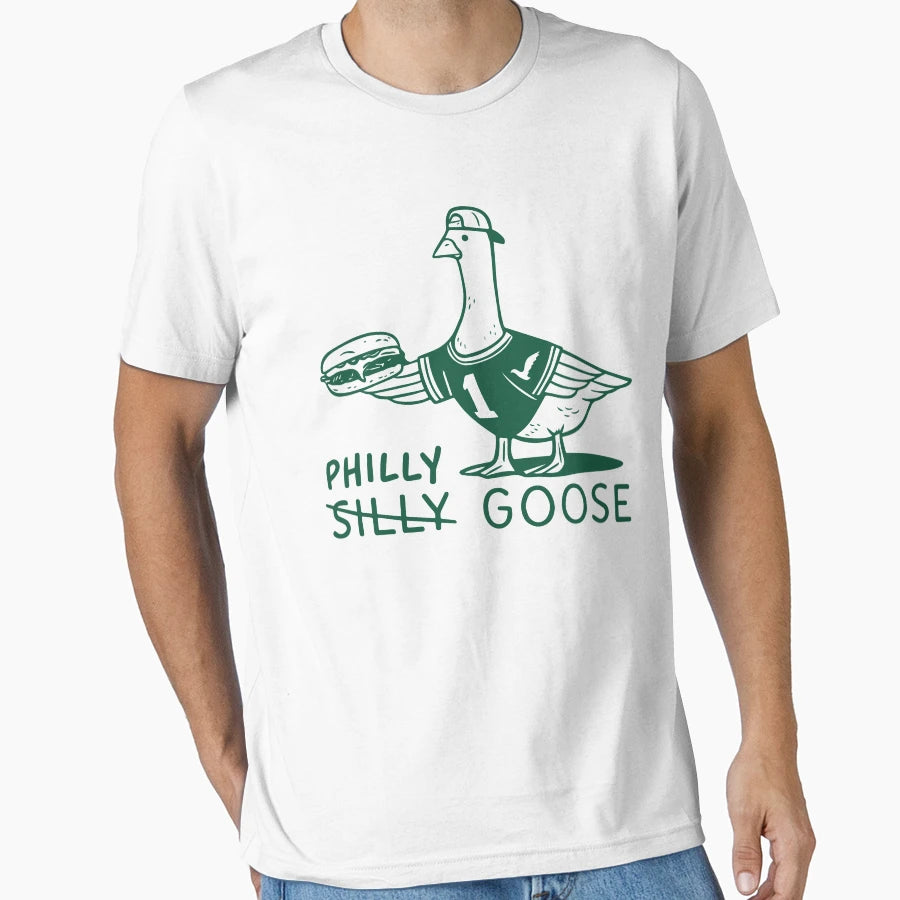Philly Goose Cheesesteak Silly Animal T-Shirt - Streetwear Style Unisex - T-Shirt, Sweatshirt, Hoodie