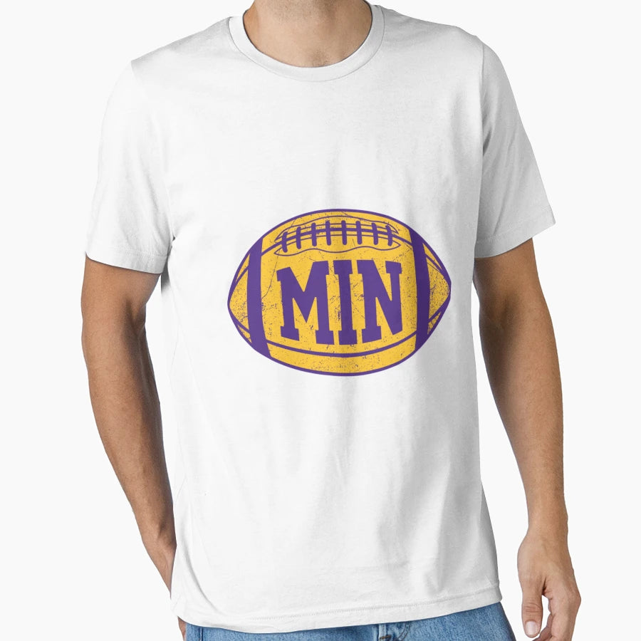 Min Football Purple T-Shirt - Casual Everyday Wear Men Women - T-Shirt, Sweatshirt, Hoodie