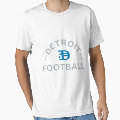 Detroit Football Badge Emblem T-Shirt - Graphic Print Unisex - T-Shirt, Sweatshirt, Hoodie