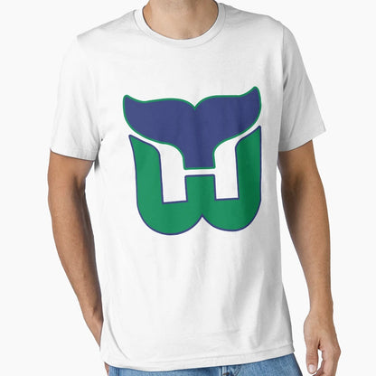 Hartford Whalers White Jersey Logo T-Shirt - Streetwear Style Men Women - T-Shirt, Sweatshirt, Hoodie