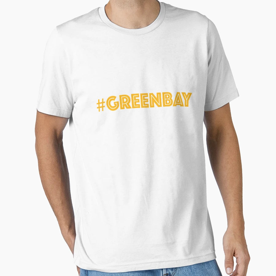 Hashtag Green Bay Yellow Greenbay T-Shirt - Novelty Apparel for Adults - T-Shirt, Sweatshirt, Hoodie