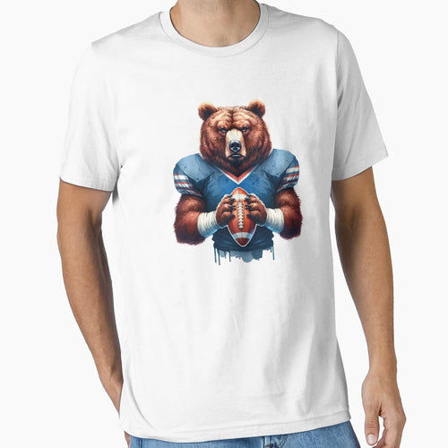 Bear Amarican Football T-Shirt - Unique Graphic for Adults - T-Shirt, Sweatshirt, Hoodie