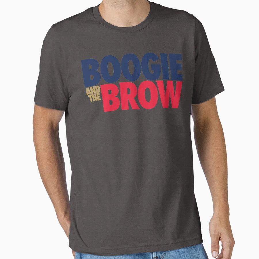 Boogie And Brow Blue Gold Red T-Shirt - Fun Novelty Design Unisex - T-Shirt, Sweatshirt, Hoodie