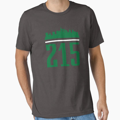 Philadelphia Football 215 Skyline T-Shirt - Streetwear Style Men Women - T-Shirt, Sweatshirt, Hoodie