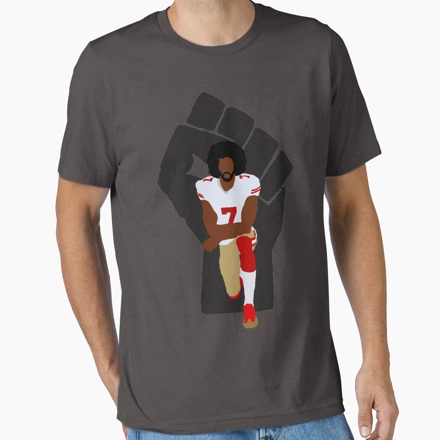 Colin Kaepernick Kneeling T-Shirt - Aesthetic Graphic Men Women - T-Shirt, Sweatshirt, Hoodie