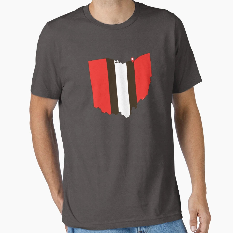 Cleveland Football T-Shirt - Graphic Print Unisex - T-Shirt, Sweatshirt, Hoodie