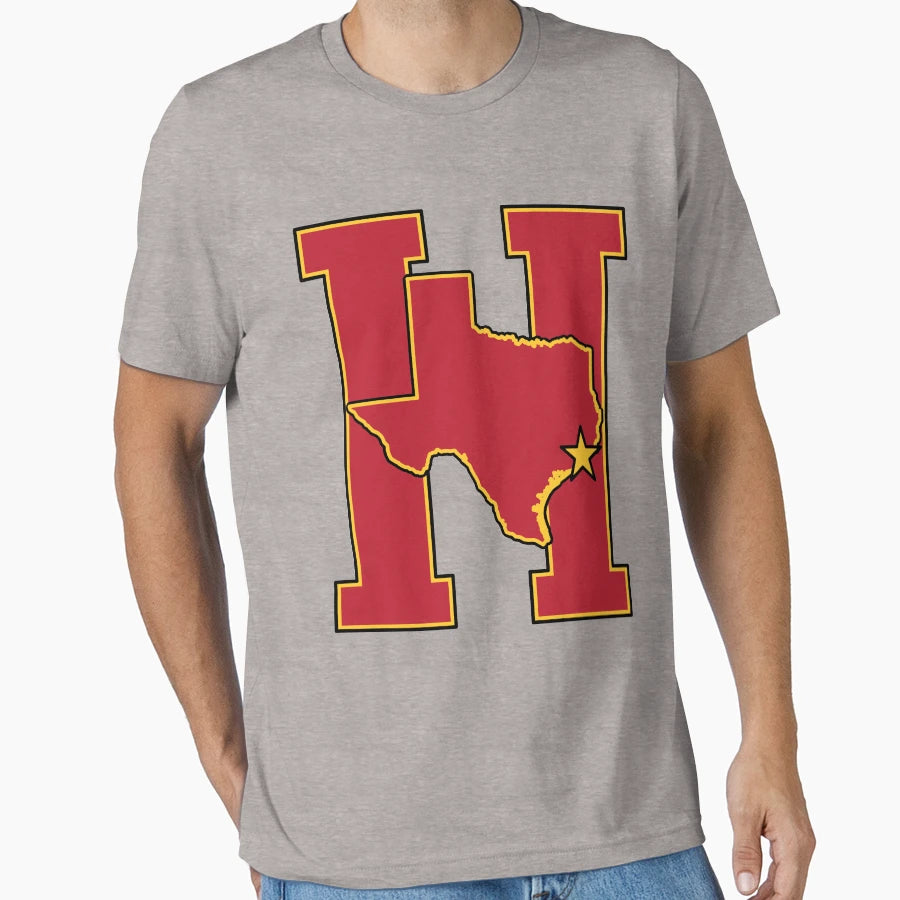Houston Texas H Town Hoops T-Shirt - Aesthetic Graphic Unisex - T-Shirt, Sweatshirt, Hoodie