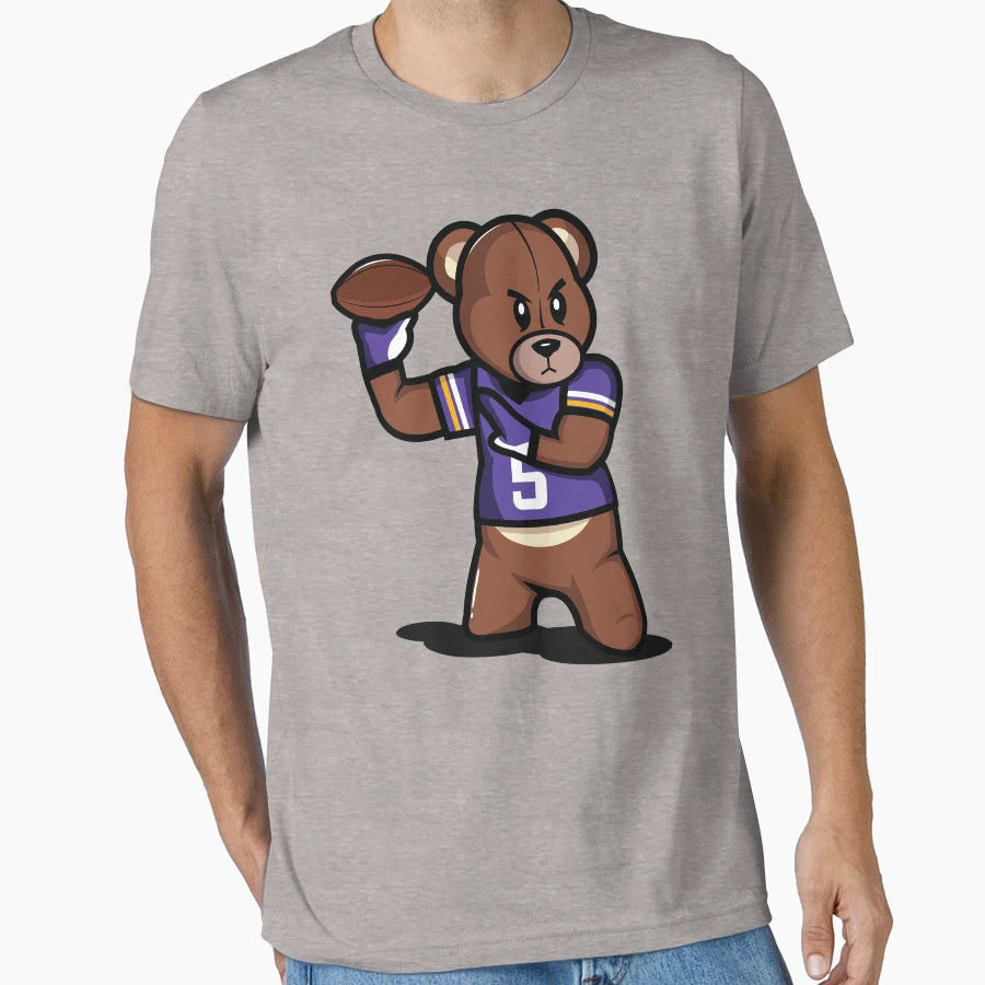 Victrs Teddy Football T-Shirt - Custom Art Print for Adults - T-Shirt, Sweatshirt, Hoodie