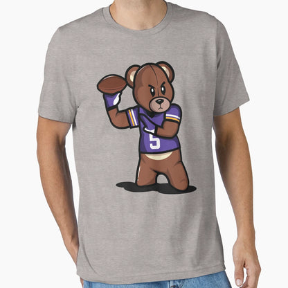 Victrs Teddy Football T-Shirt - Custom Art Print for Adults - T-Shirt, Sweatshirt, Hoodie