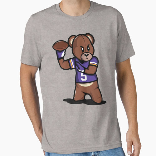 Victrs Teddy Football T-Shirt - Custom Art Print for Adults - T-Shirt, Sweatshirt, Hoodie