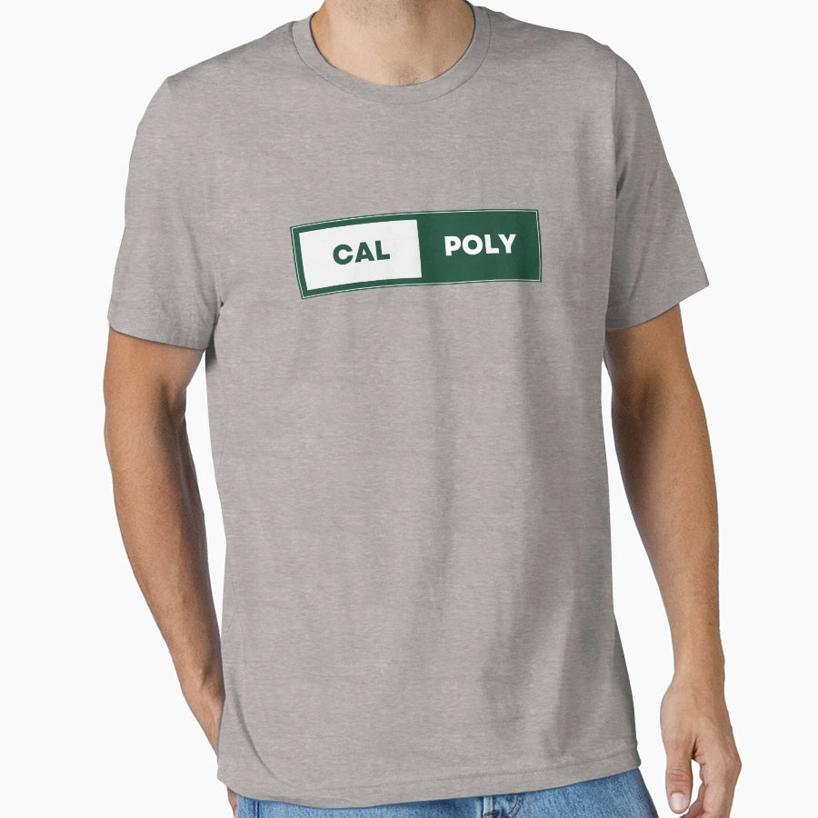 Cal Poly Contrast Green T-Shirt - Casual Everyday Wear Unisex - T-Shirt, Sweatshirt, Hoodie