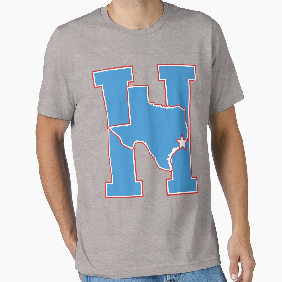 Houston Texas H Town Throwback T-Shirt - Trendy Graphic Men Women - T-Shirt, Sweatshirt, Hoodie