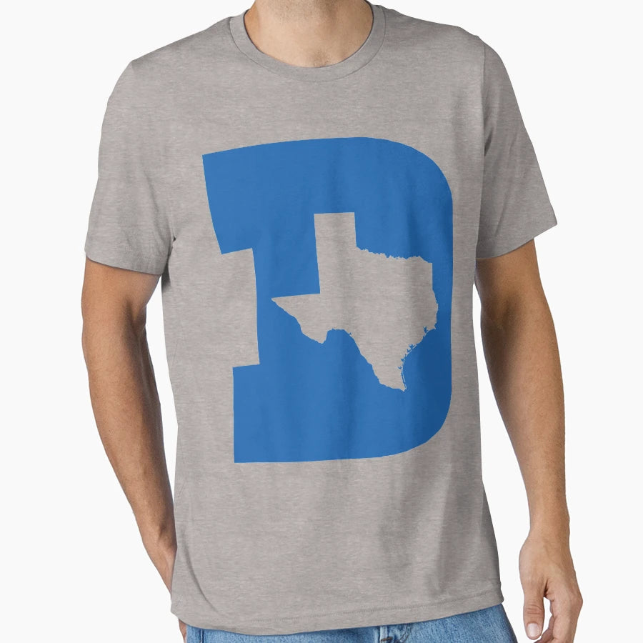 D Texas B Ball Blue Cut Out T-Shirt - Streetwear Style for Adults - T-Shirt, Sweatshirt, Hoodie