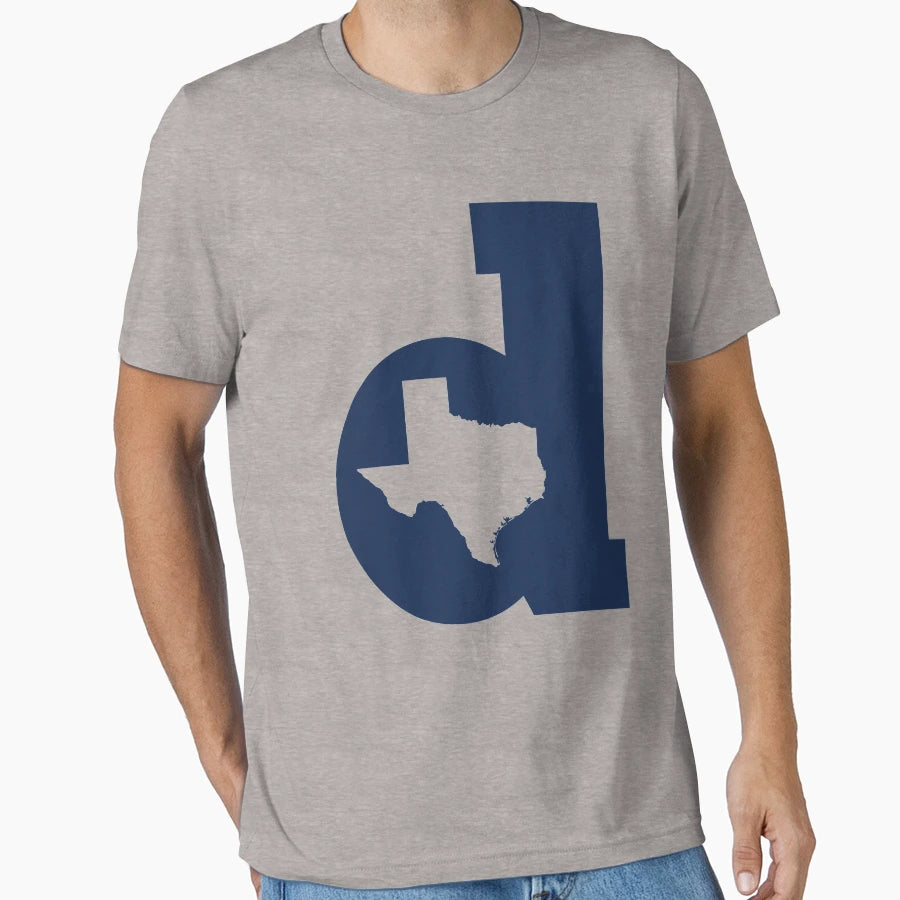 Lowercase D Blue T-Shirt - Graphic Print for Adults - T-Shirt, Sweatshirt, Hoodie