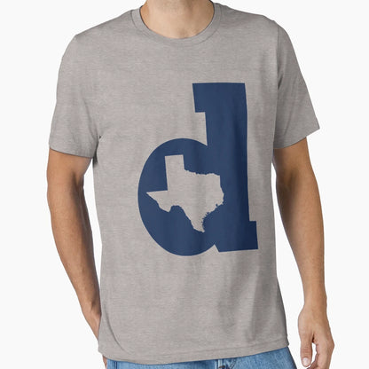 Lowercase D Blue T-Shirt - Graphic Print for Adults - T-Shirt, Sweatshirt, Hoodie