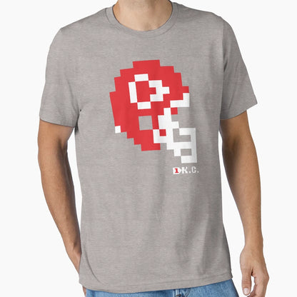 Kc Helmet Tecmo Bowl T-Shirt - Custom Art Print Men Women - T-Shirt, Sweatshirt, Hoodie