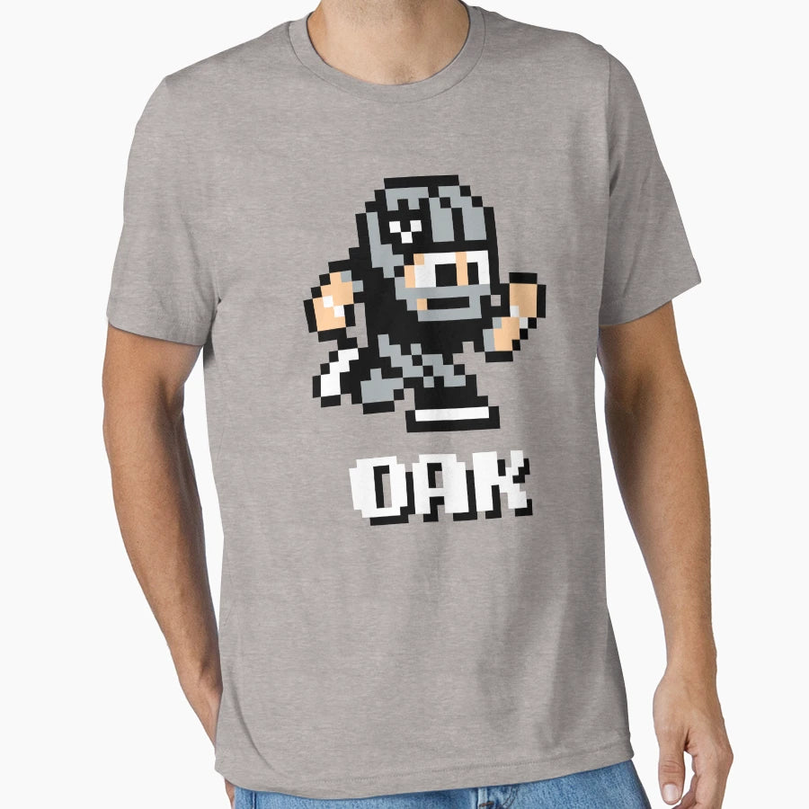 Oakland Raiders Tecmo Super Bowl T-Shirt - Novelty Apparel for Adults - T-Shirt, Sweatshirt, Hoodie