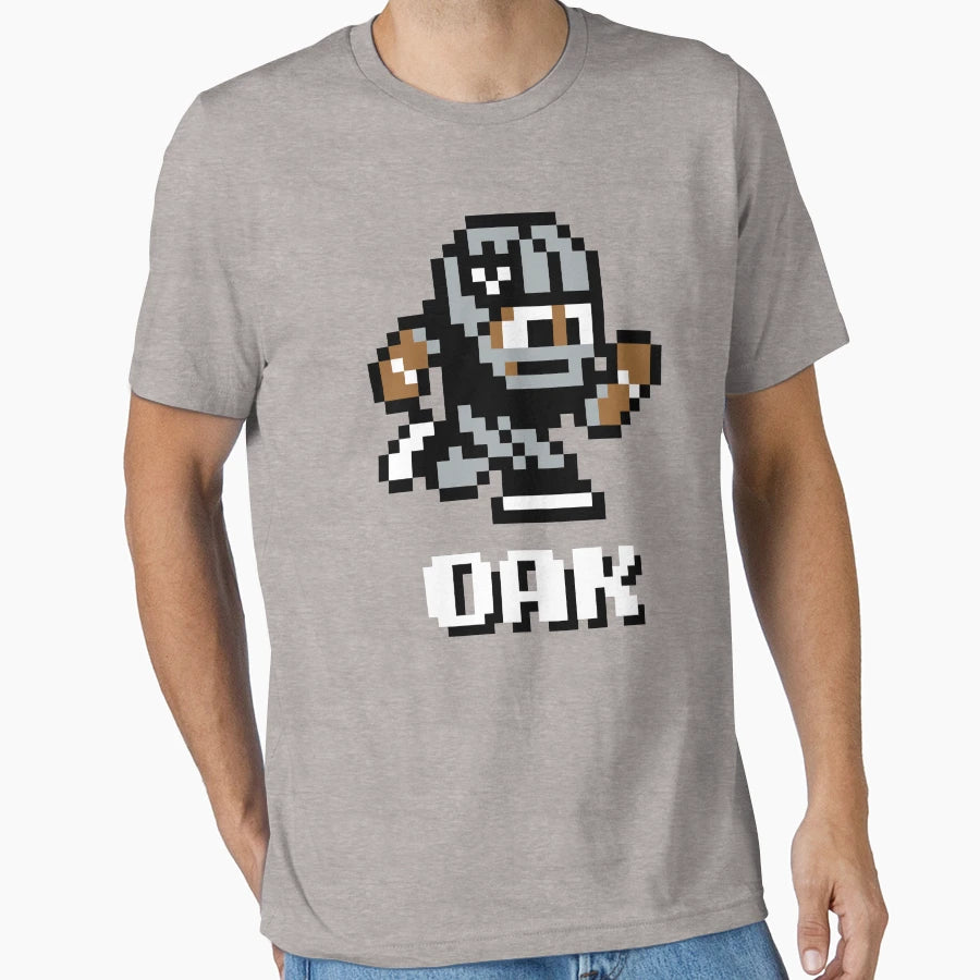 Oakland Raiders Tecmo Super Bowl T-Shirt - Custom Art Print Unisex - T-Shirt, Sweatshirt, Hoodie