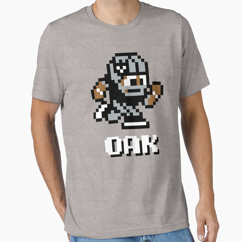 Oakland Raiders Tecmo Super Bowl T-Shirt - Custom Art Print Unisex - T-Shirt, Sweatshirt, Hoodie